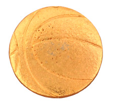 Vintage Letterman Basketball Gold Tone Jacket Lapel Pin Varsity Sports picture