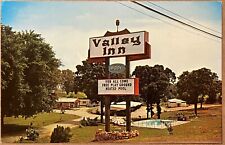 Harrison Arkansas Valley Inn Roadside Motel Swim Pool Postcard c1960 picture