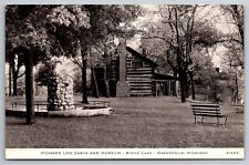 Pioneer Log Cabin & Museum Stone Lake Cassopolis MI C1910's Postcard U24 picture