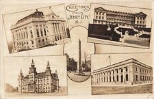Multi View Greetings from Jersey City New Jersey NJ 1928 Real Photo RPPC picture