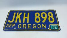 1964-1973 Oregon State vintage license plate JKH 898 picture