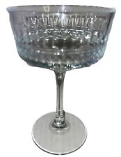 VINTAGE Crystal Carved Wide Mouth Martini Champagne Glasses Glass Tall Red Wine picture