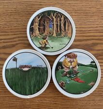Vintage Gary Patterson Set Of 3 Drink Coasters by Clay Design Golf Humor Funny picture
