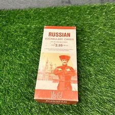 Russian Language Vocabulary 1000 Cards Vintage Vis-Ed Flashcards w/Box Education picture