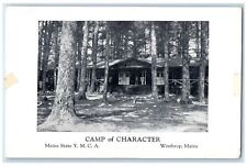 c1920's Camp Of Character Maine State YMCA Cabin Tree Winthrop Maine ME Postcard picture