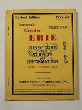 1958 CITY OF GREATER ERIE, PA MAP & DIRECTORY OF STREETS & INFORMATION picture