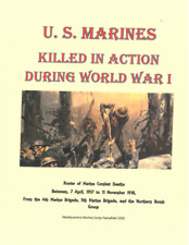 WW I World War 1 Marine USMC KIA Combat 4th Marine Bde Aviators AEF Book Roll picture