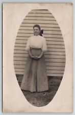 Toledo OH RPPC Lovely Edwardian Woman Lillian Yaeck 1907 Yo Custar Postcard S24 picture