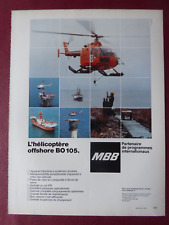 9/1983 PUB MBB BO 105 OFFSHORE OIL NORTH SCOTTISH HELICOPTER ORIGINAL FRENCH AD picture