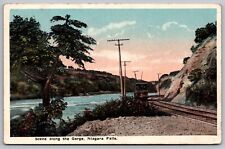 Niagara Falls New York River Gorge Scenic Landmark WB Cancel WOB Postcard picture