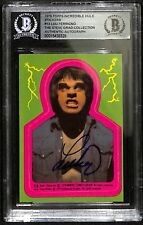 Lou Ferrigno Signed 1979 Topps Incredible Hulk Stickers #13 BECKETT picture
