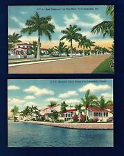 FL3  Fort Lauderdale, 2 Pcs. Beautiful Island Homes & Las Olas Blvd. Unused picture