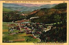 Quincy, CA On the All Year Route Through Sierras Vintage Linen Postcard I286 picture