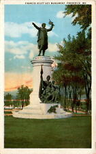 Francis Scott Key Monument, Frederick, Maryland, lawyer, author, poet, Postcard picture