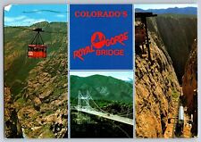 Postcard Colorado's Royal Gorge Bridge Three Views    B 16 picture
