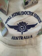 Royal Flying Doctor Service Australia Collectable Boonie Bucket Hat +Travel Pins picture
