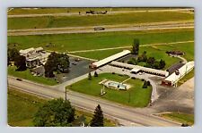 Milan OH-Ohio, Aerial Homestead Farms, Restaurant & Motel, Vintage Postcard picture