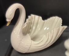 Large Vintage Lenox Swan Dish Centerpiece 9 inch X 6 Inch Made in USA picture