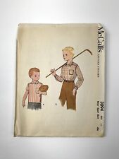 VINTAGE MCCALL'S SEWING PATTERN: BOY'S SPORT SHIRT (SZ 10) #3094 (1954) picture