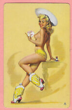 Cowgirl Painting Pin-up, vintage style, Single Swap Playing Card - Excellent picture