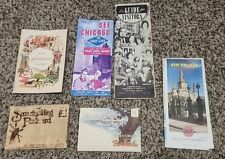 Vintage 1950s-1960s Travel Guides, Maps, Unused Post Cards Lot Of 6 picture