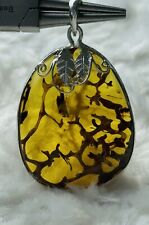 99+ MYO Handmade Silver Burmite Amber Pendent with Beautiful inclusions.. picture