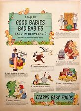 Clapp's Baby Foods Not War Rationed WW II Vintage Print Ad 1943 picture