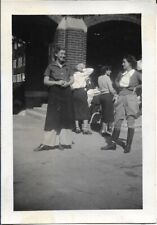 Two Ladies Photograph Outdoors 1930s Vintage Fashion 2 1/2 x 3 1/2 picture