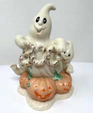 Lenox Halloween Boo Scary Ghost With Pumpkins Figurine 2001 picture