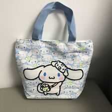 Cute Blue Cinnamoroll Handbag Tote Canvas Shopping Lunch Box Storage Bag Gift picture