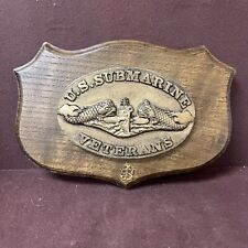 Vintage U. S. Navy Submarine Veterans Emblem on Wood Plaque - Chief picture
