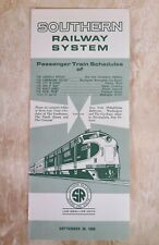 1969 Southern Railway System Passenger Train Schedule Miami Birmingham Ashville picture
