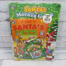 Vintage 90's Playmore Santa's Christmas 3 Pack Activity Set Puzzle Coloring Book picture