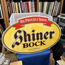 SHINER Bock Spoetzl Brewery TX Advertising Sign Metal Tin Man Cave  25x17 picture
