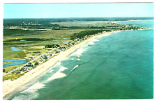 Moody Beach Maine AERIAL VIEW OF TOWN Houses Beach Ocean Surf 1963 ME Postcard picture