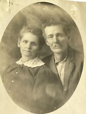 H4 RPPC Postcard Photograph Parsons Portrait Old Couple Alva Oklahoma 1910-20's picture