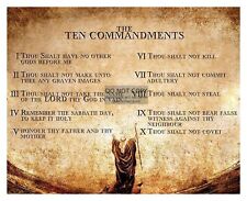 THE TEN COMMANDMENTS BIBLE CHRISTIANITY 8X10 PHOTO picture