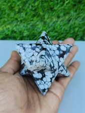 Amezing Natural Snowflake Obsidian Markaba Star Point Genuine Quality Specimen picture
