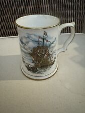 Vintage Mug With Sailboat Made In England Very Rare Vintage Excellent Condition  picture