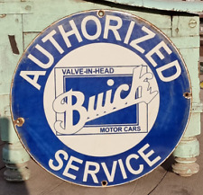 Vintage Old Antique Rare Buick Motor Car Service Adv Porcelain Enamel Sign Board picture