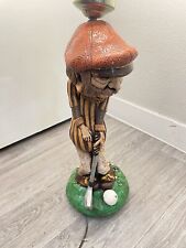 APSIT BROTHERS PLASTER CAST LAMP 75  HIPPIE GOLFER VINTAGE 30.5'' TALL picture