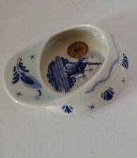 Vintage DELFT Hand Painted Blue Dutch Cap Hat Ashtray Trinket Jewelry Candy Dish picture