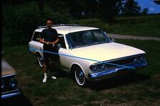 1963 35mm Slide Man Standing Next to AMC Rambler Station Wagon #1251 picture