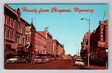 Cheyenne WY-Wyoming, General Greetings, Downtown, Antique, Vintage Postcard picture