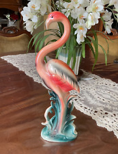 Vintage 1950’s Pink Flamingo Figurine 12 1/2”  MCM Mid Century picture