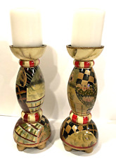 VTG RETIRED CANDLE HOLDERS FROM BOMBAY CO. set of two 11