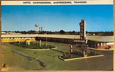 Murfreesboro Tennessee Motel Water Tower View Vintage TN Postcard c1950 picture