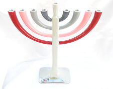 new Amazing Hanukkah red/pink Jewish Menorah Chanukah.enameled aluminum casting picture
