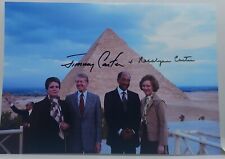 Jimmy Carter & Rosalynn Carter Signed 8x10 Photo Egyptian Pyramid Full Signature picture