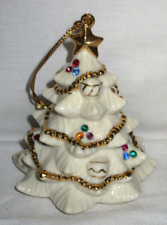 LENOX 2002 Gold Club Jeweled Christmas Tree Annual ORNAMENT 24k Gold Accent (GR) picture